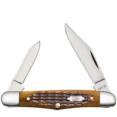 Case Jigged Antique Bone Half Whittler(CA52838)