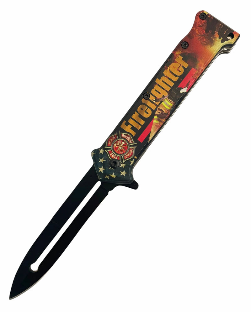 Tiger-USA Spring Assisted Knife FIRE FIGHTER