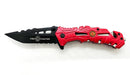 Tiger USA Spring Assisted Knife American Fire Fighter