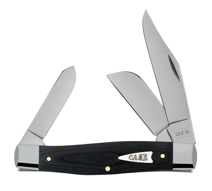 Case Black Micarta Large Stockman (CA27732)