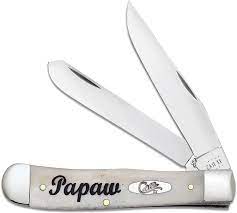 Papaw- Case Smooth Natural Bone Trapper With Tin(CA10430)