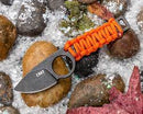 CRKT 2415 Tailbone, 2.13" 8Cr13MoV Stonewashed Plain Blade, 45Mn Carbon Steel Chain L
