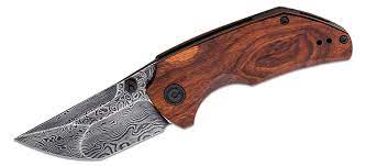 CIVIVI Thug 2 Liner Lock Knife Cuibourtia Wood (2.69" Damascus)