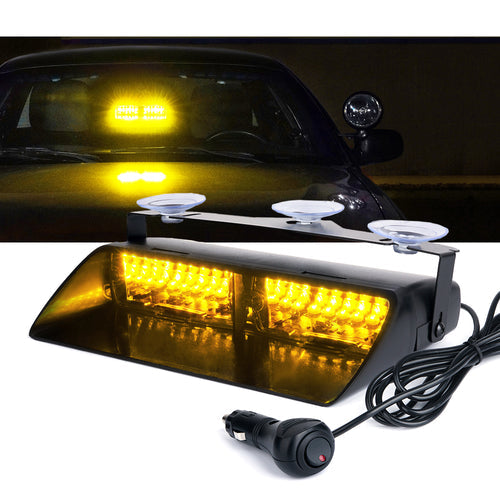 Xprite Undercover Series LED Strobe Lights For Dash / Windshield With Suction Cups