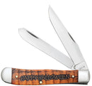 Case Embellished Smooth Natural Bone with Orange Color Wash Trapper Gift Set (Happy Halloween)(10599)