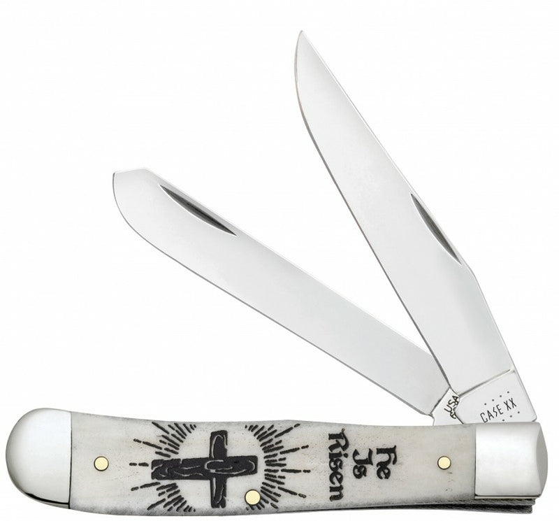 Case 2021 Easter Trapper Embellished Smooth Natural Bone Handle w/ Gift Tin (6254 SS) (10603)