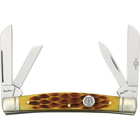 Rough Rider 053 Congress Folding Pocket Knife with Jigged Bone Handle