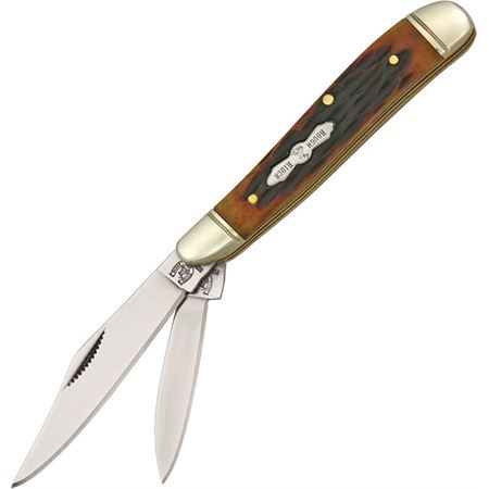 Rough Rider 110 Peanut Folding Pocket Knife with Amber Bone Handle