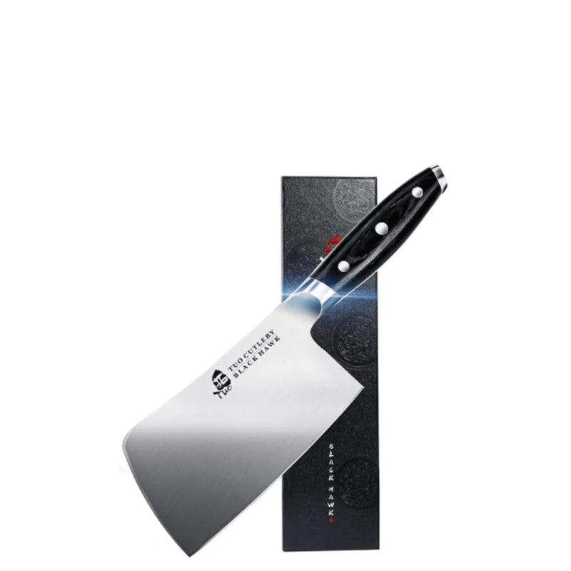 Chopper 6"-Meat Cleaver Chopping Knife - Heavy Duty Butcher Knife BLACK HAWK