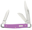 Case Ichthus Lilac Synthetic Smooth Medium Stockman with Pen Blade