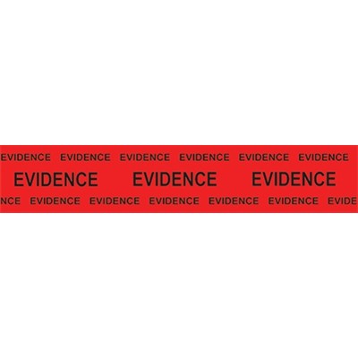 Box Sealing Evidence Tape (Black on Red)