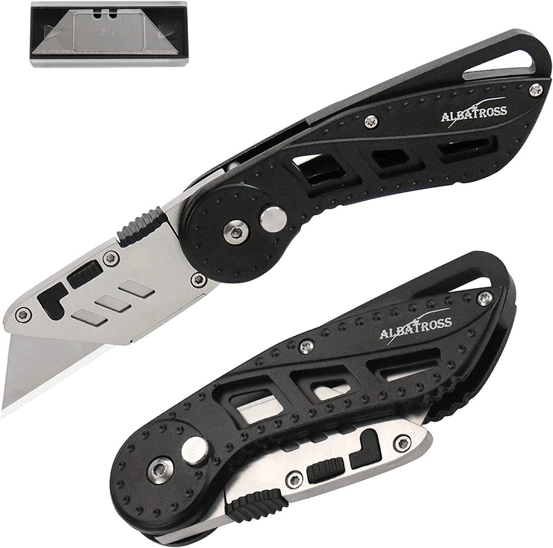 ALBATROSS UPK002 Folding Pocket Utility Knife,Black