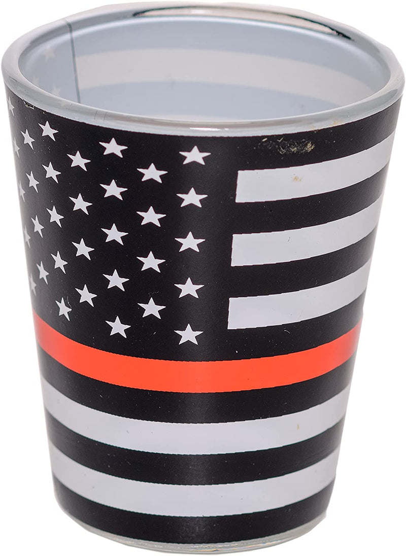 Pine Ridge Thin Red Line Flag Shot Glass