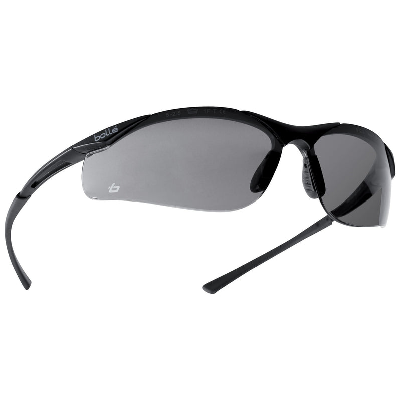 Bolle Contour Safety Glasses - Dark Gunmetal Frame - Clear Anti-Fog Lens