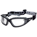 Bolle  Tracker Safety Glasses/Goggles - Black/Grey Temples - Clear Anti-Fog Lens