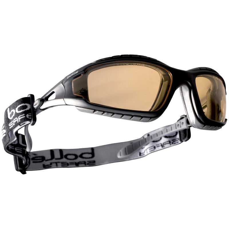 Bolle  Tracker Safety Glasses/Goggles - Black/Grey Temples - Twilight Anti-Fog Lens