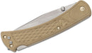 Buck 110 Slim Select Folding Hunter 3.75" Plain Blade, Tan GFN Handles, Deep Carry Pocket Clip - 12680
