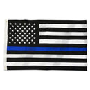 DURASLEEK - THIN BLUE LINE AMERICAN FLAG - SEWN & EMBROIDERED - 2 X 3 FEET