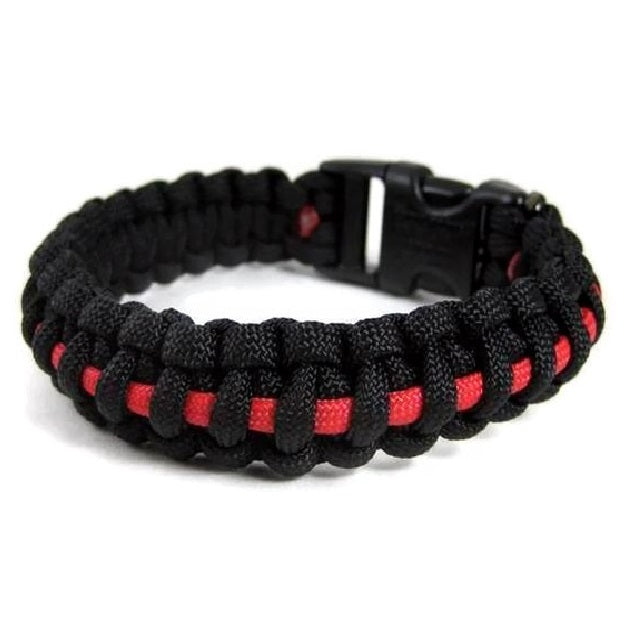 Paracord Survival Bracelet Thin Red Line