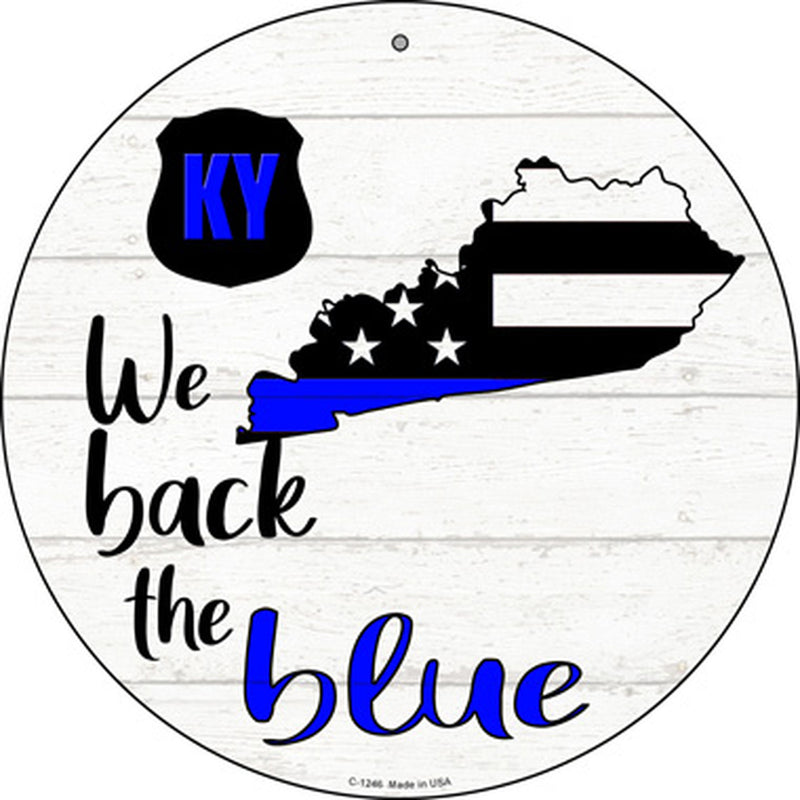 Smart Blonde - Kentucky Back The Blue Novelty Circular Sign