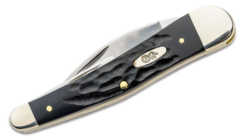 Case Rough Jig Black Synthetic Seahorse Whittler 4" Closed (18236)