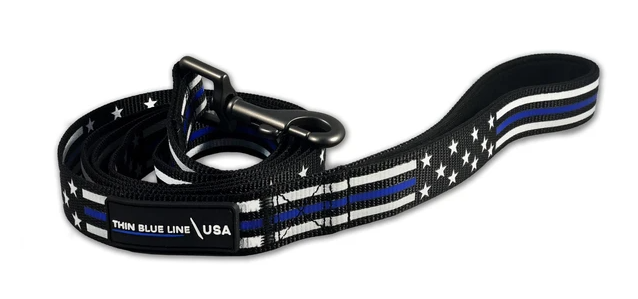 Thin Blue Line Stars and Stripes Dog Leash