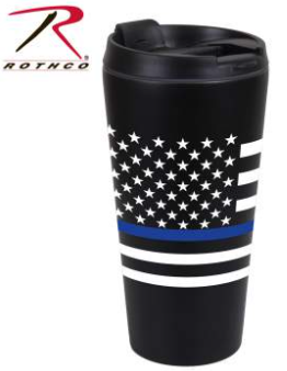 Rothco Thin Blue Line Flag Travel Mug (1299)