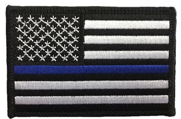 Thin Blue Line American Flag Patch