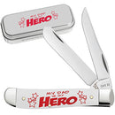 Case Father's Day White Synthetic Smooth Mini Trapper 10604