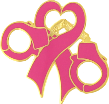 Breast Cancer Awareness Heart Ribbon Pin