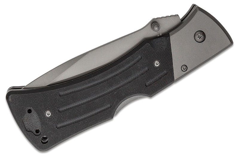 KA-BAR 3064 MULE Heavy-Duty Folder II 4" Plain Tanto Blade, Black G10 Handles