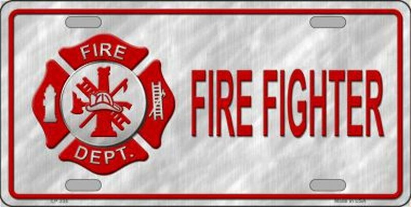 Smart Blonde - Firefighter Metal License Plate