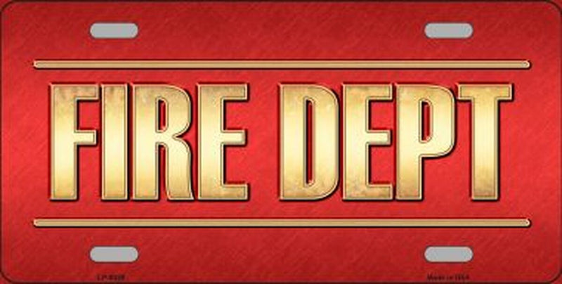 Smart Blonde - Fire Dept. Metal License Plate