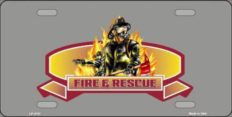 Smart Blonde - Fire Rescue Metal License Plate