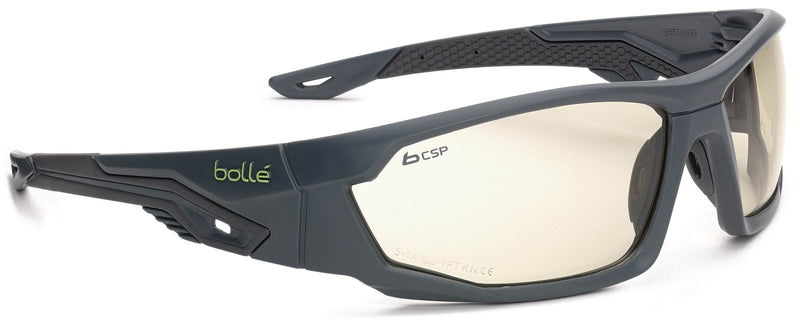 Bolle Safety MERCSP, Mercuro Safety Glasses Platinum, Anti-Scratch, Grey Black Frame, CSP Lenses