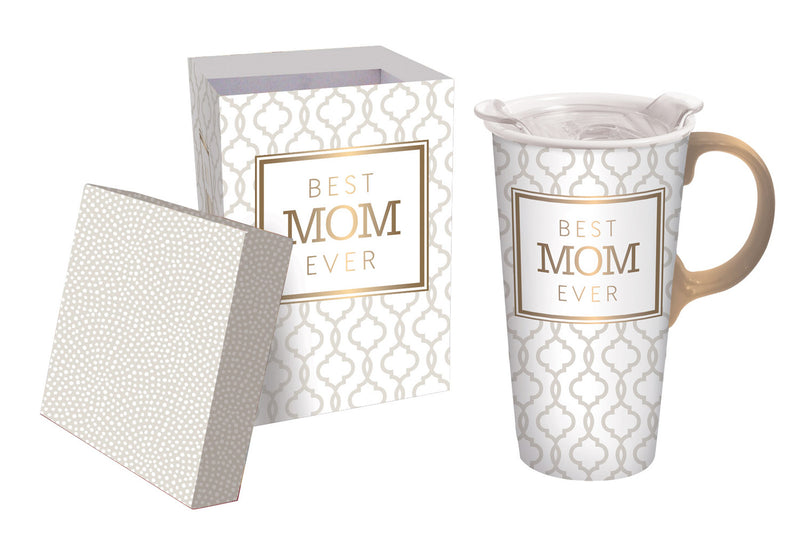 Ceramic Travelers Cup 17 oz Best Mom Ever