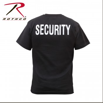 Rothco Moisture Wicking 2-Sided T-Shirt/Security - Black