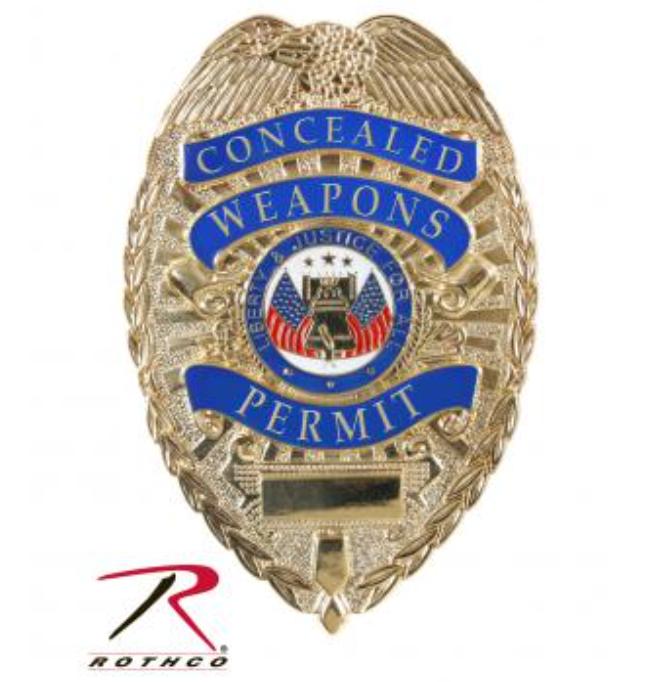 Rothco Deluxe "Concealed Weapons Permit" Badge