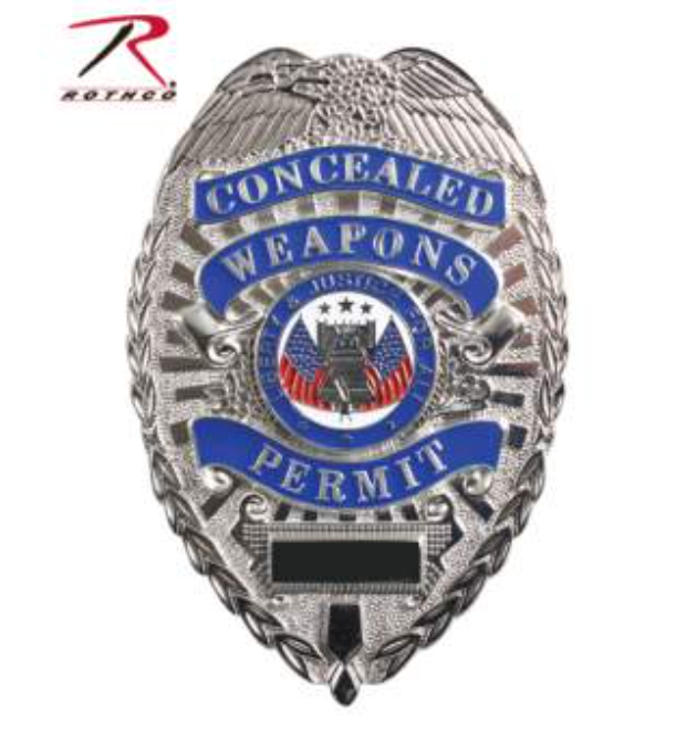 Rothco Deluxe "Concealed Weapons Permit" Badge