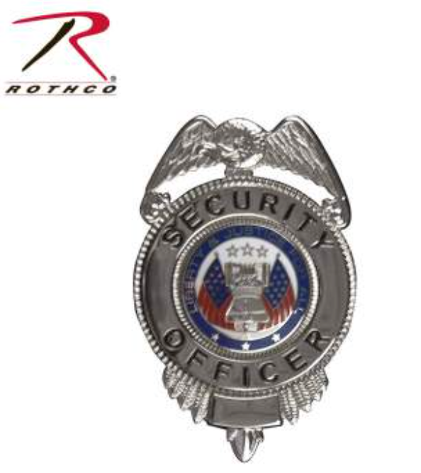 Rothco Security Officer Badge w/ Flags