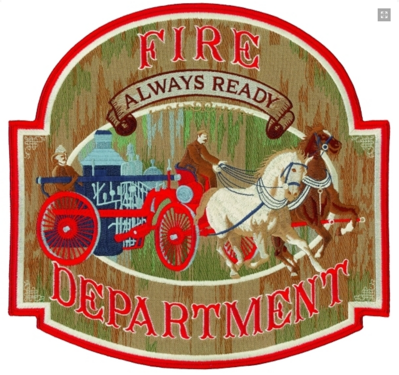 Hero's Pride Fire Department, Always Ready Collector Patch. 12x11-1/2"