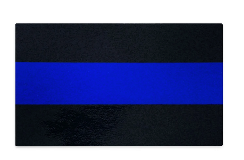 Thin Blue Line Classic Car Decal 3 X 5 INCHES, REFLECTIVE, PACK OF 3