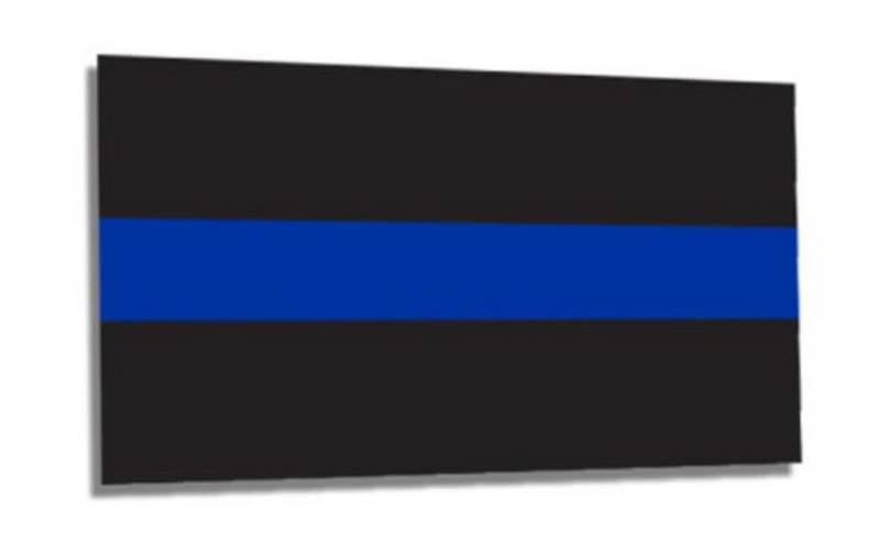 Thin Blue Line Classic Sticker - 2.5 X 4.5 INCHES