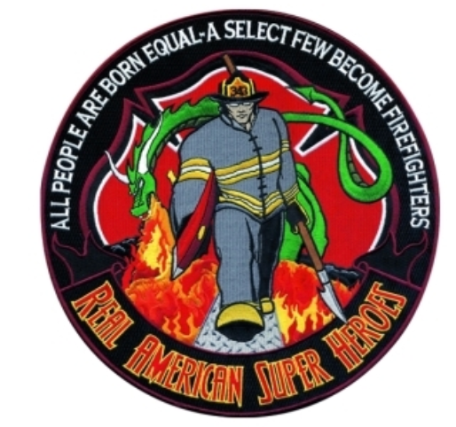 Hero's Pride Firefighter Real American Superhero Collector Patch 5"