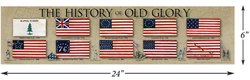 History of Old Glory Print 24"