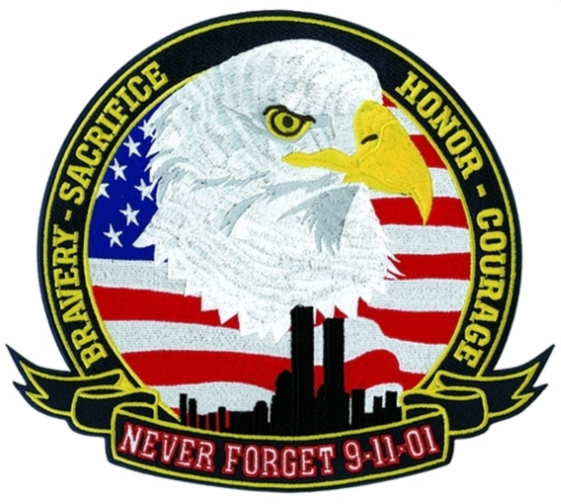 Hero's Pride Never Forget 9-11-01 Tribute Patch 12"