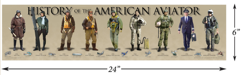 History of the American Aviator Print 24"