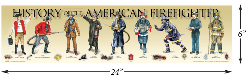 History of the American Firefighter Print 24"