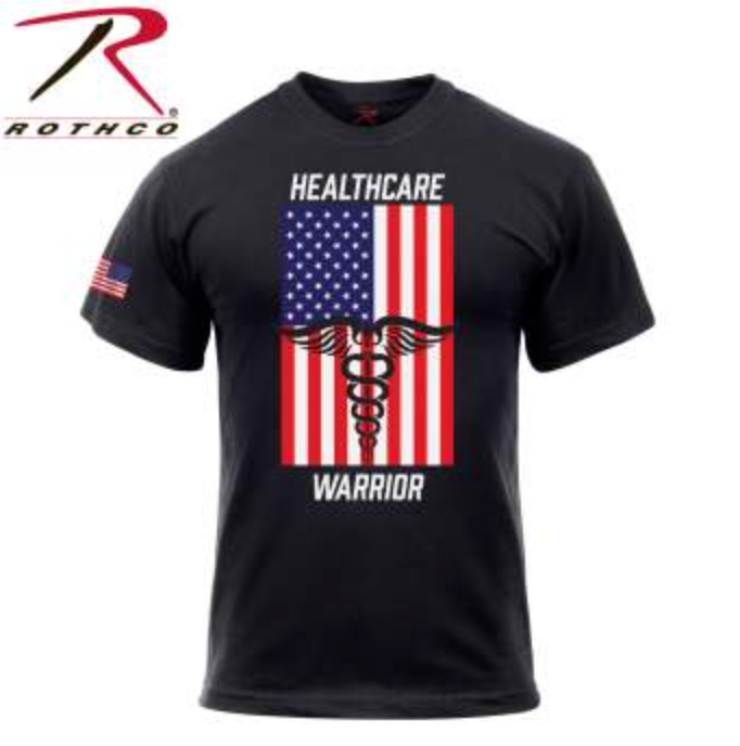 Rothco Healthcare Warrior US Flag T-Shirt - Black