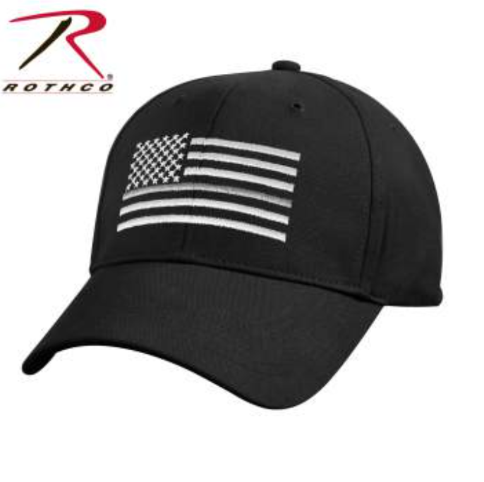 Rothco Thin Silver Line Flag Low Pro Cap